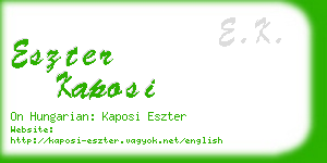 eszter kaposi business card